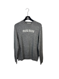 miu miu cashmere wool blend knit gray