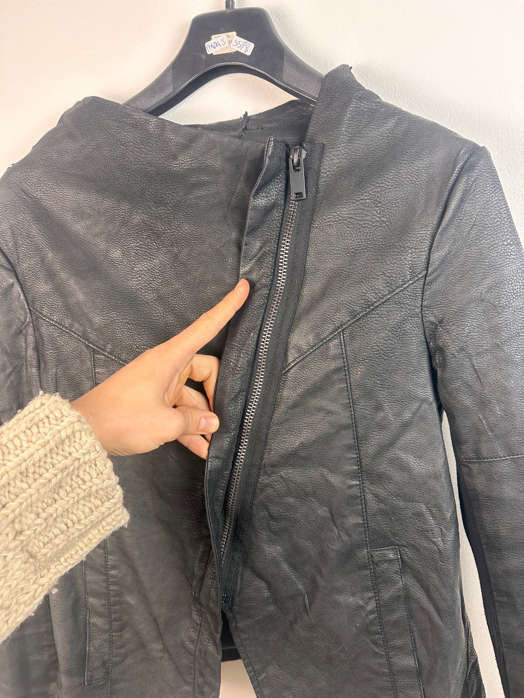 maison martin margiela MM6 leather biker asymetrical jacket
