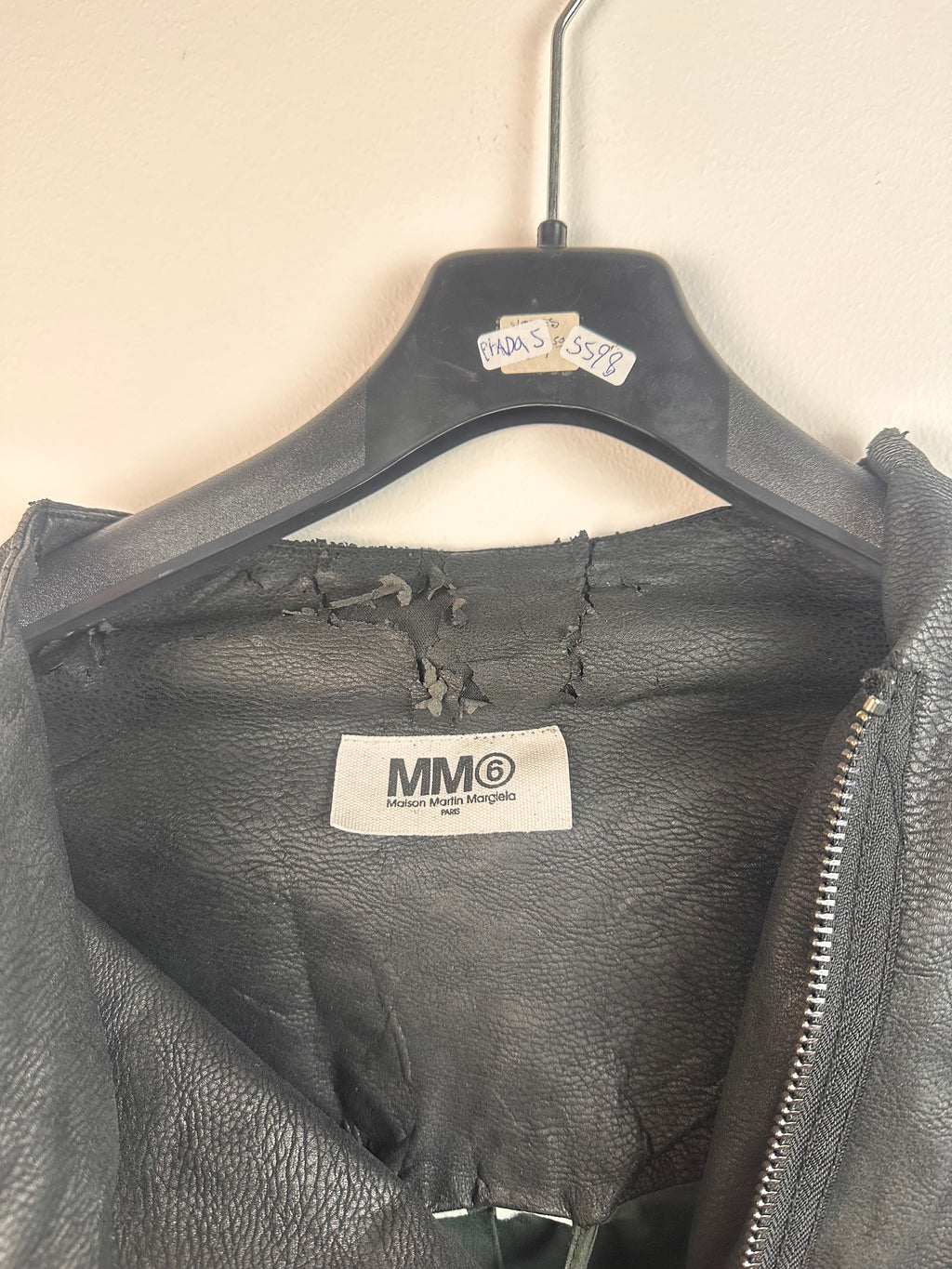 maison martin margiela MM6 leather biker asymetrical jacket