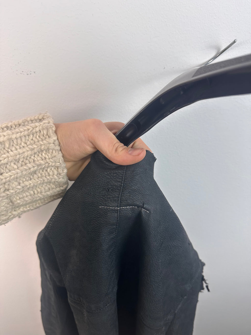 maison martin margiela MM6 leather biker asymetrical jacket