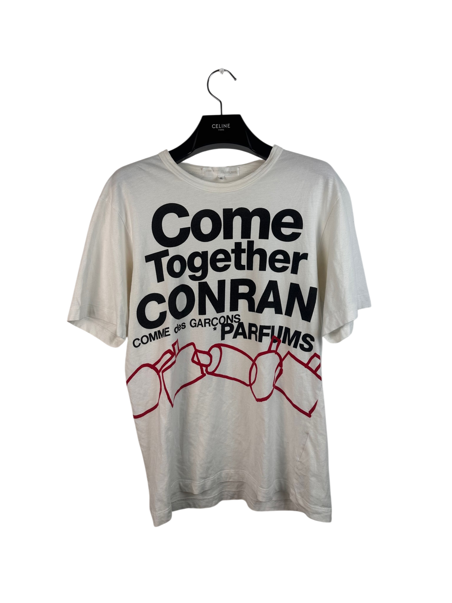 comme des garcons run tee white