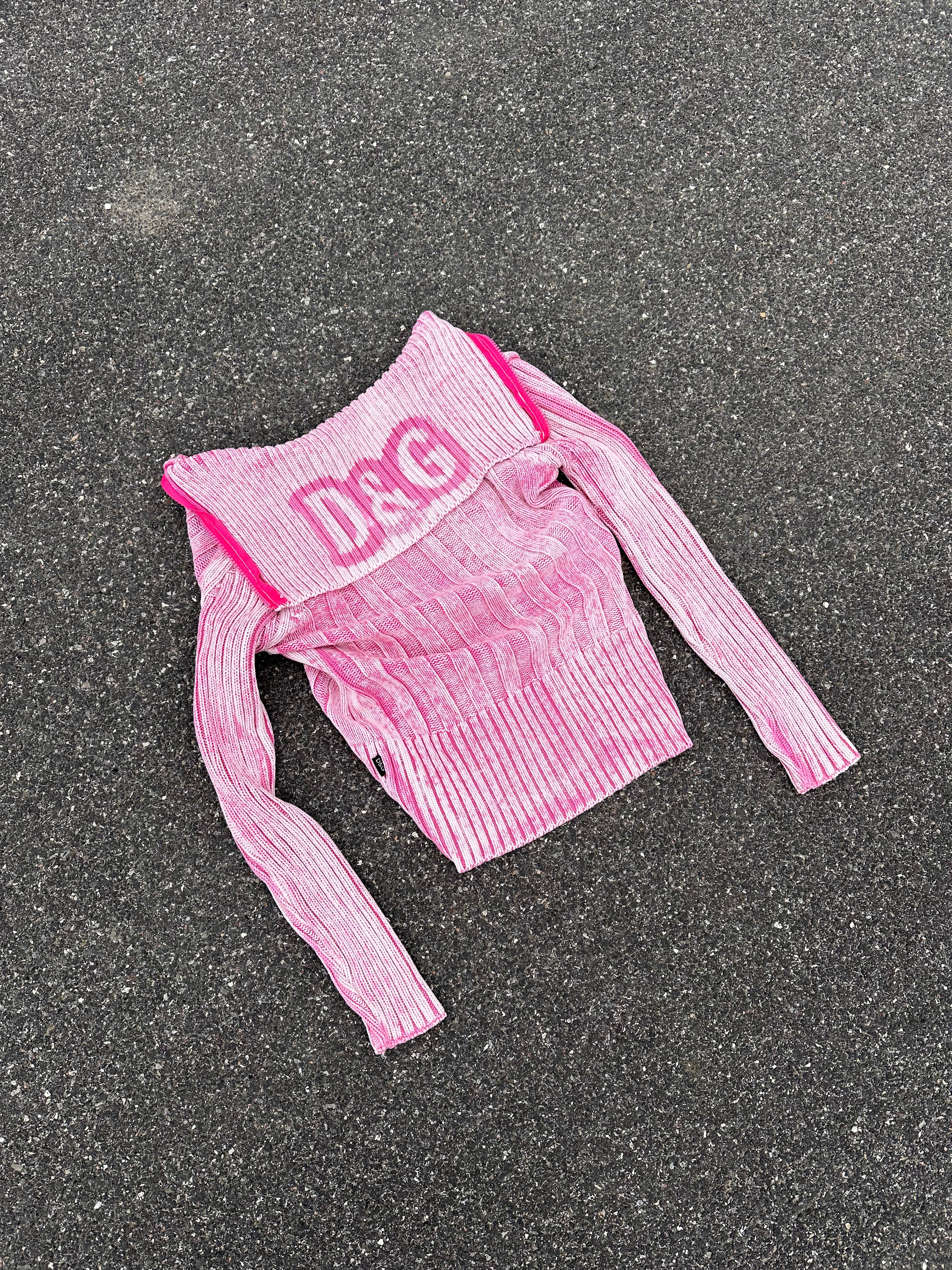 dolce & gabbana pink zip up 1990s vintage