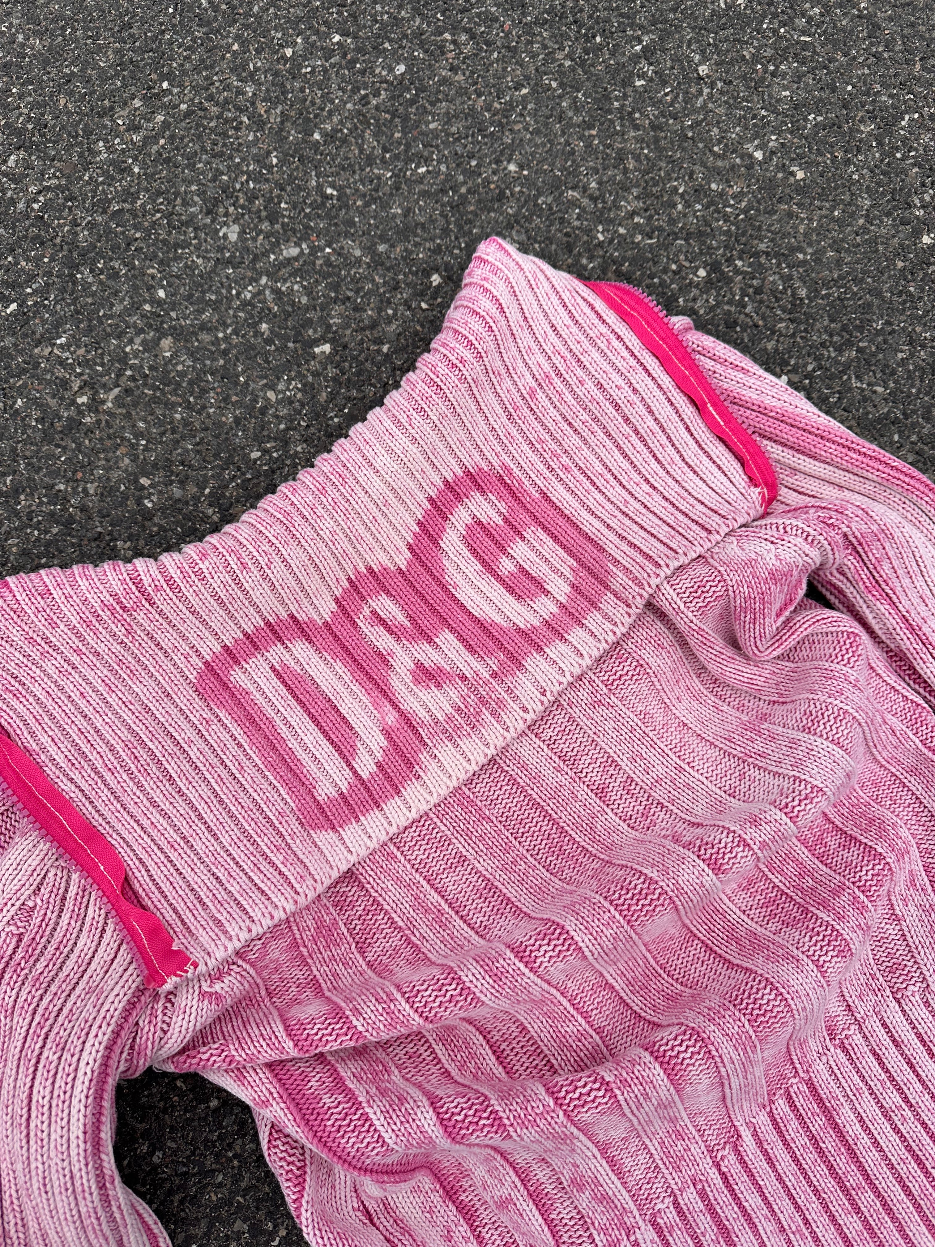 dolce & gabbana pink zip up 1990s vintage