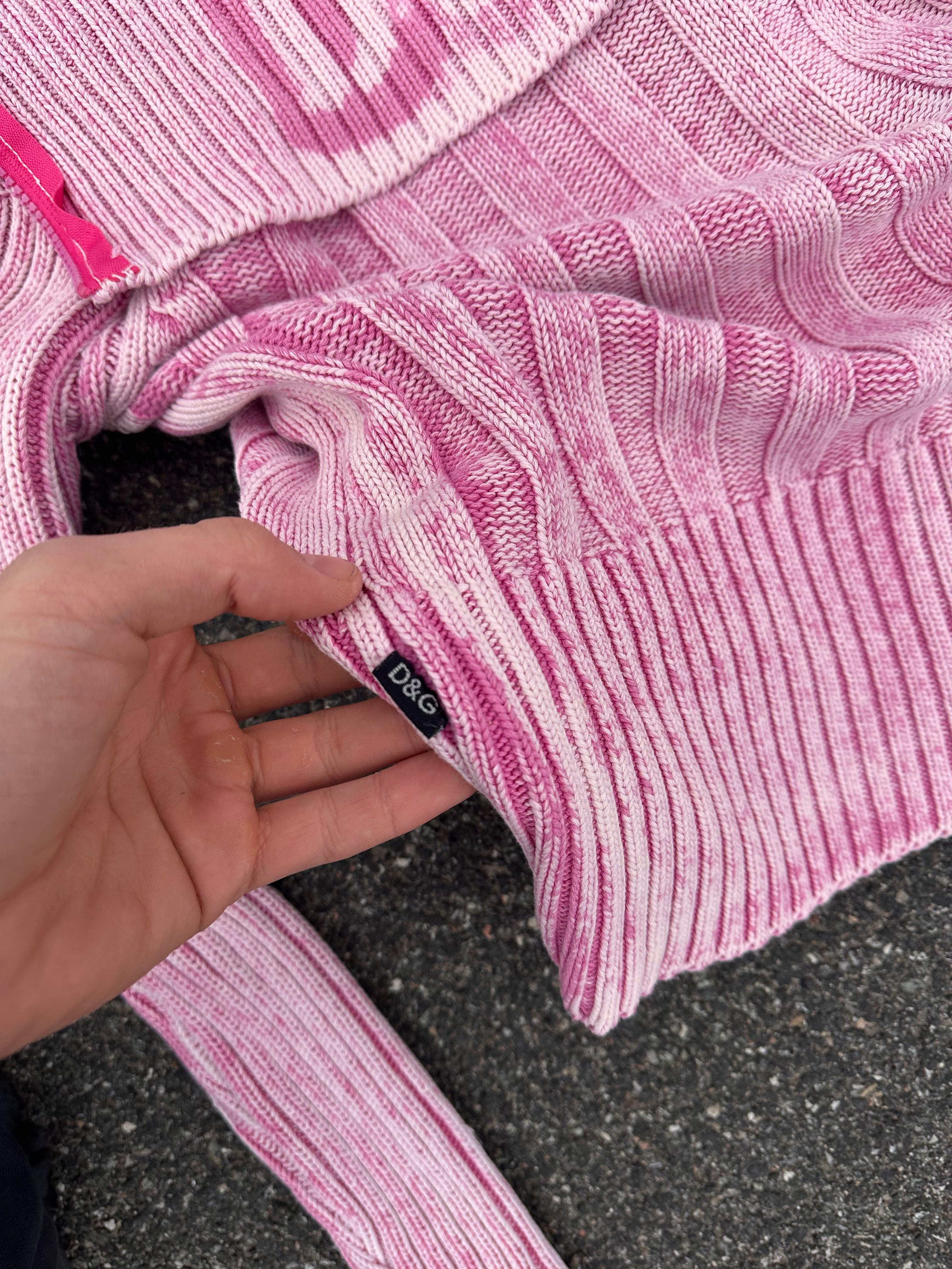 dolce & gabbana pink zip up 1990s vintage