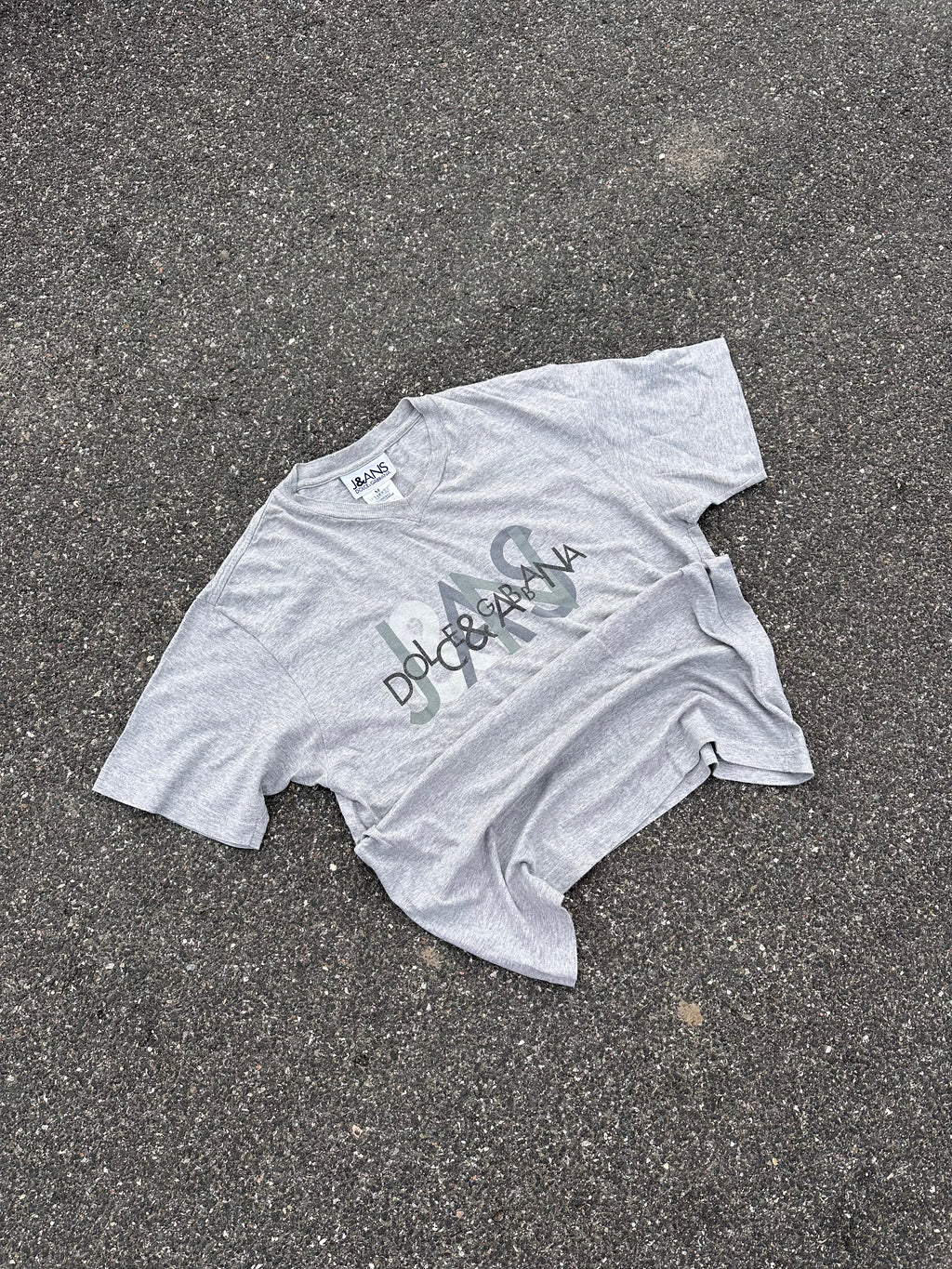 dolce & gabbana jeans tee grey