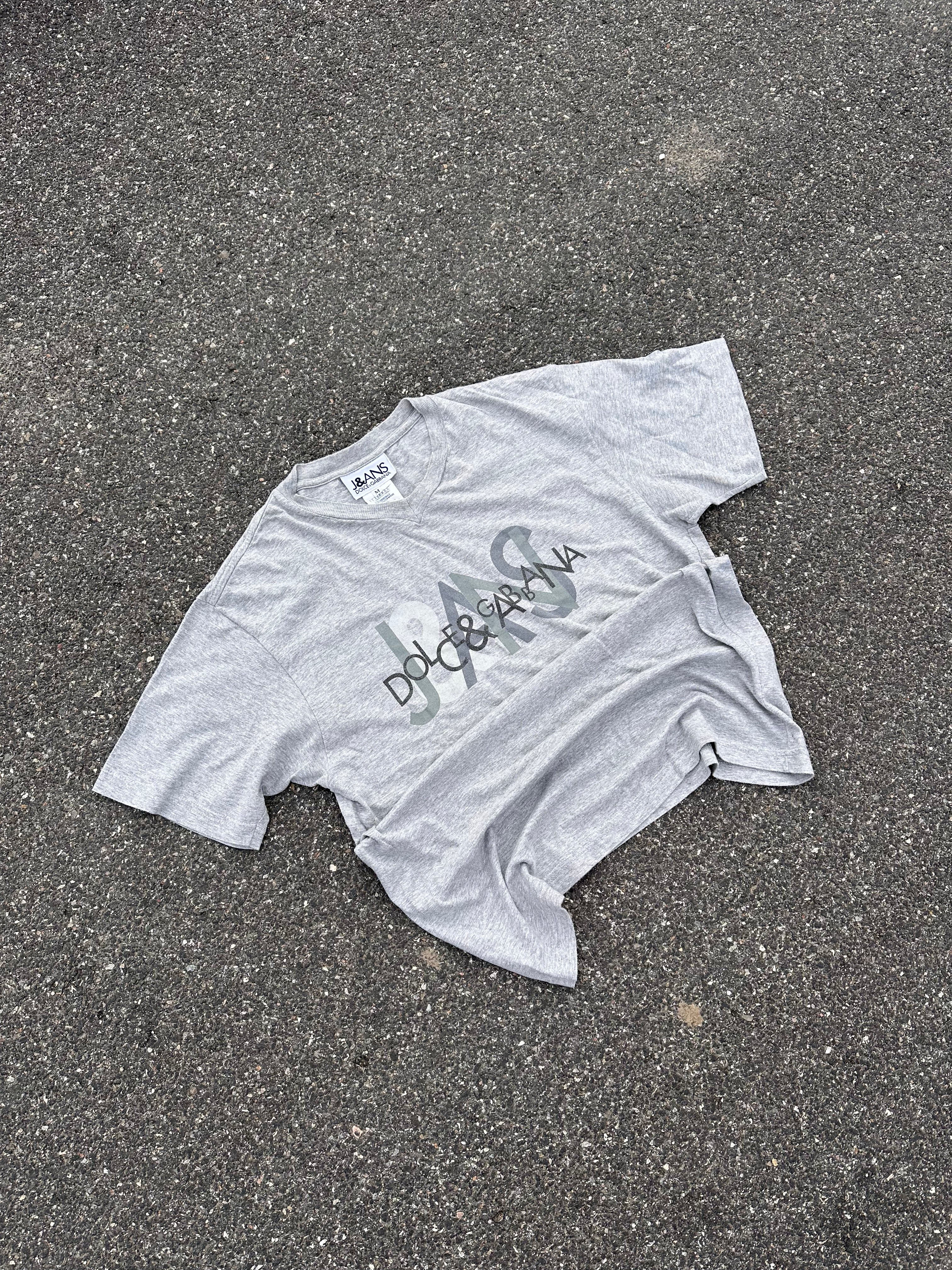 dolce & gabbana jeans tee grey