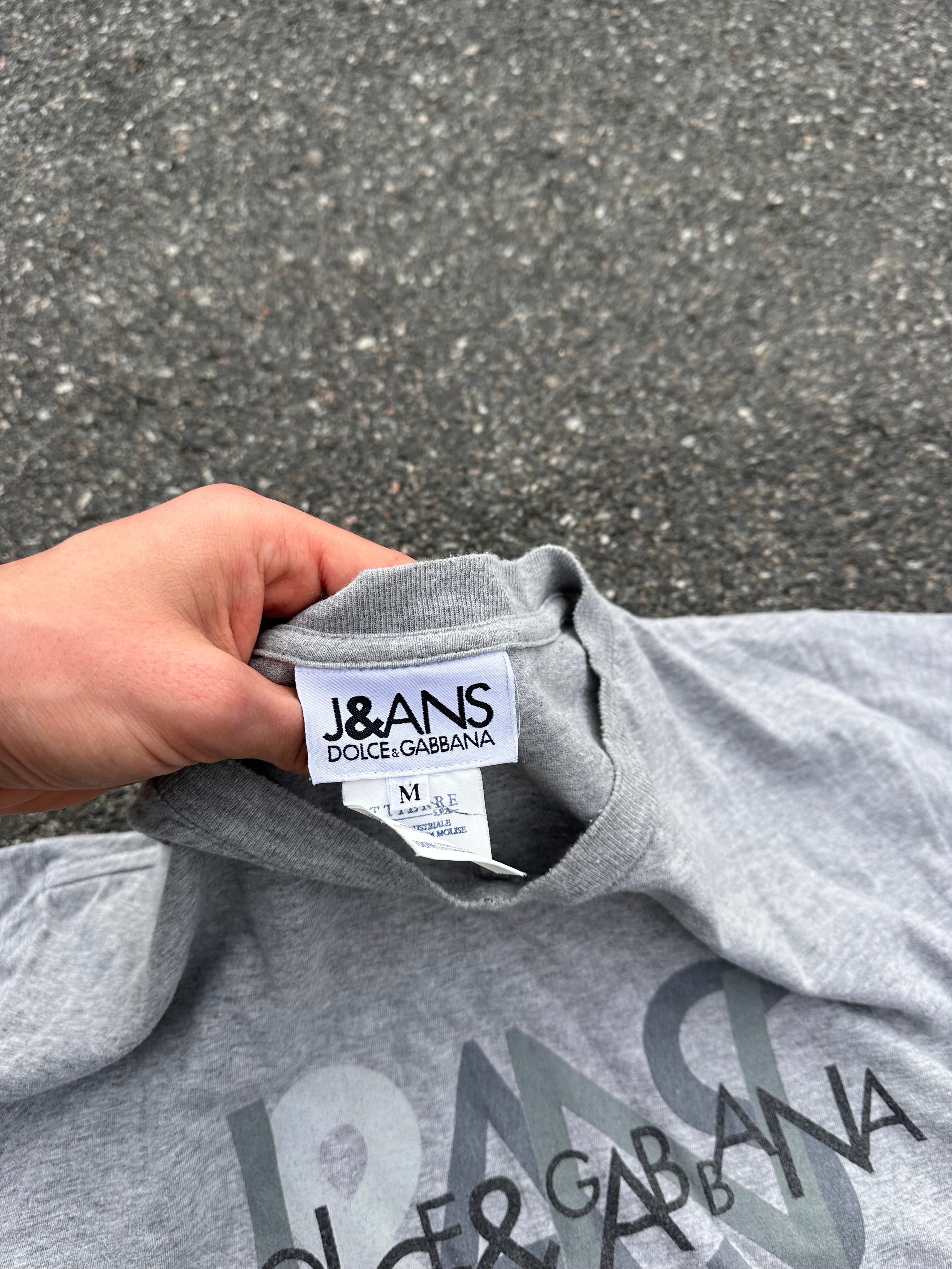 dolce & gabbana jeans tee grey