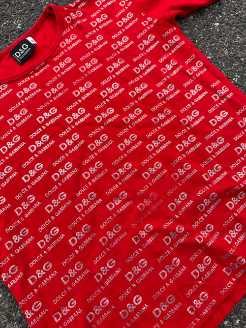 dolce & gabbana baby tee red