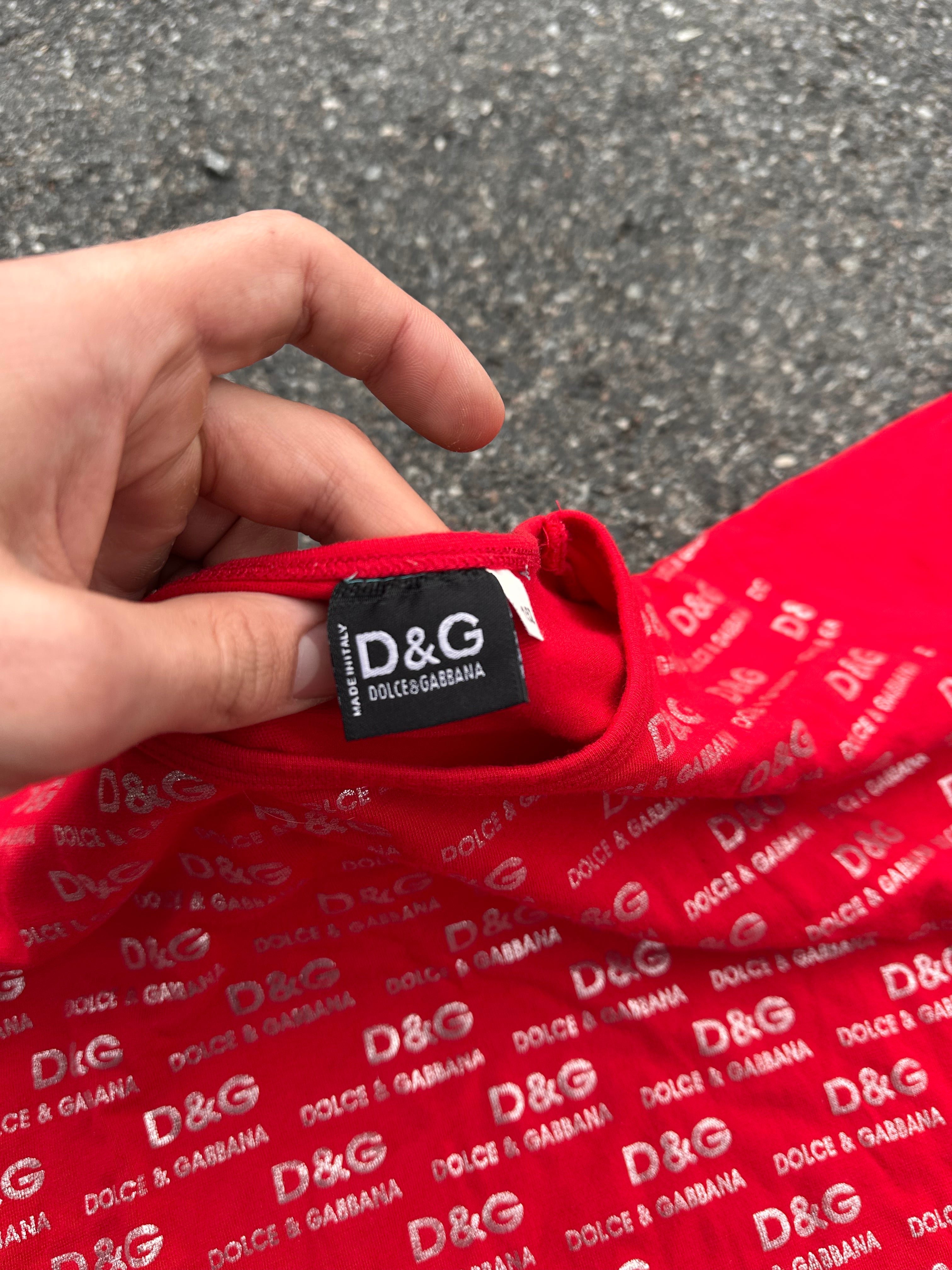 dolce & gabbana baby tee red