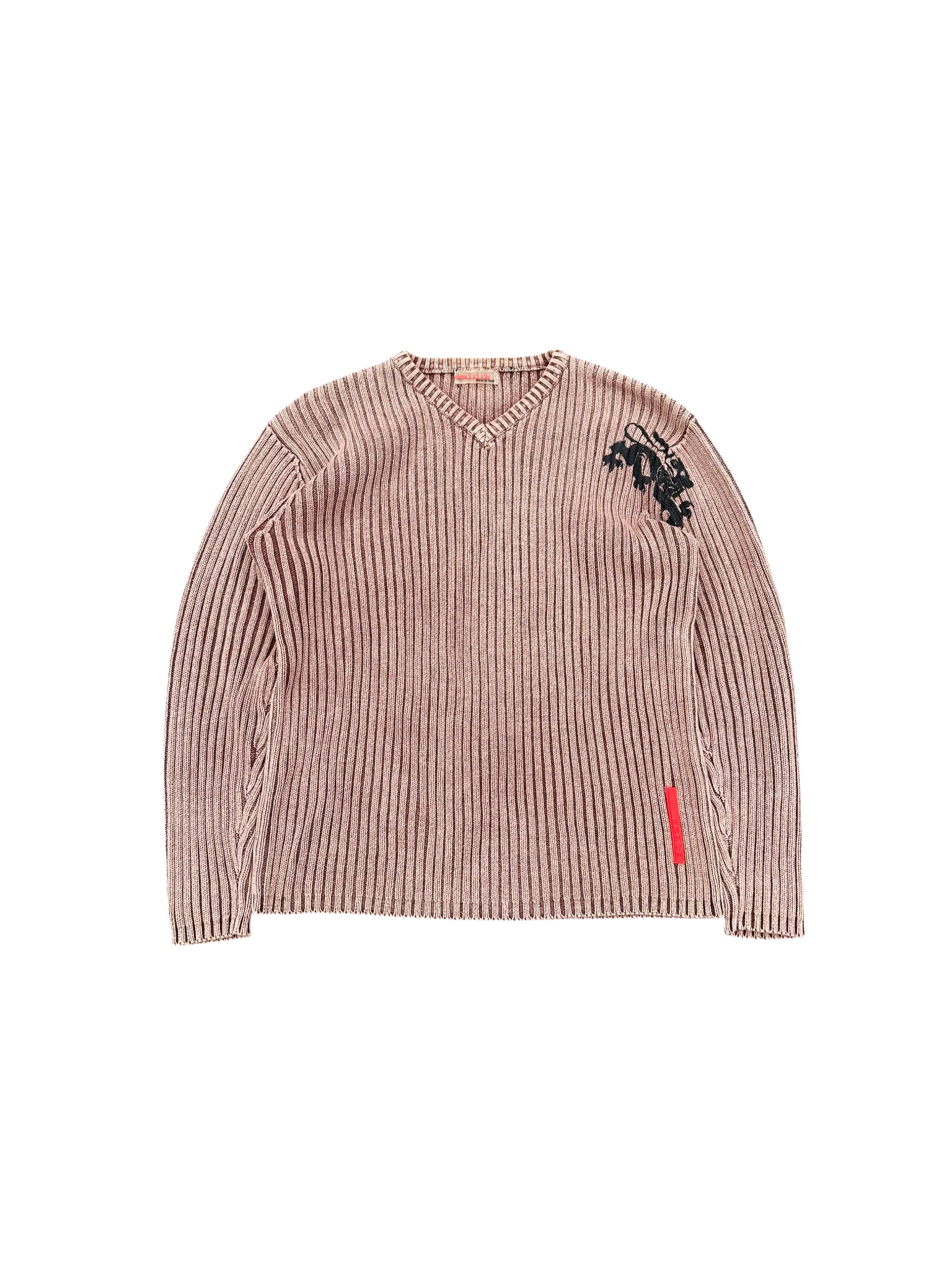 Vintage Prada linea rossa brown sweater