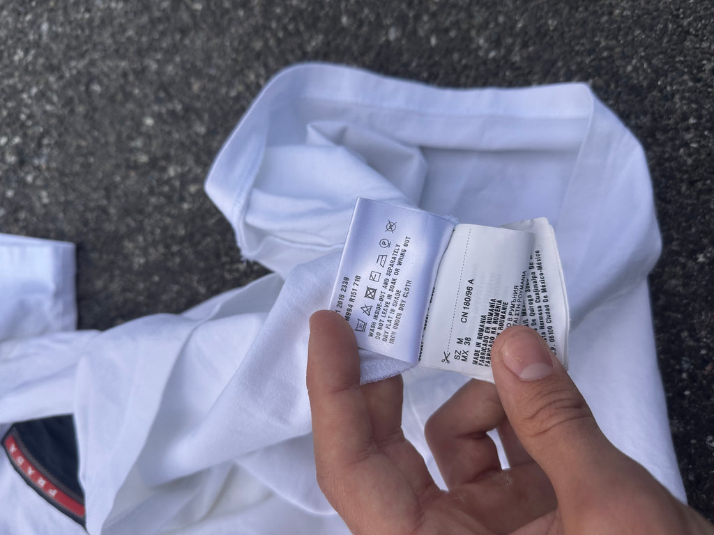 Prada white pocket nylon tee