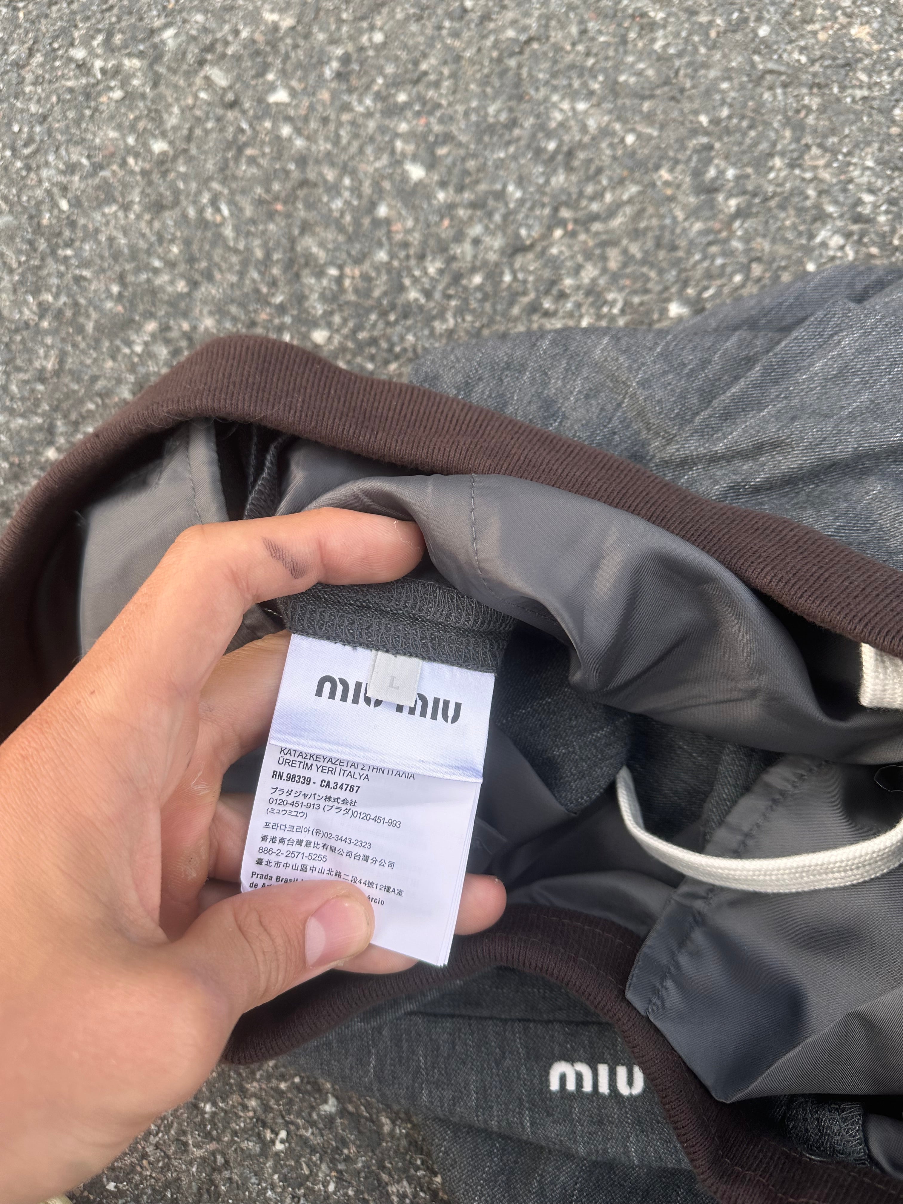 Miu Miu grey suit pants
