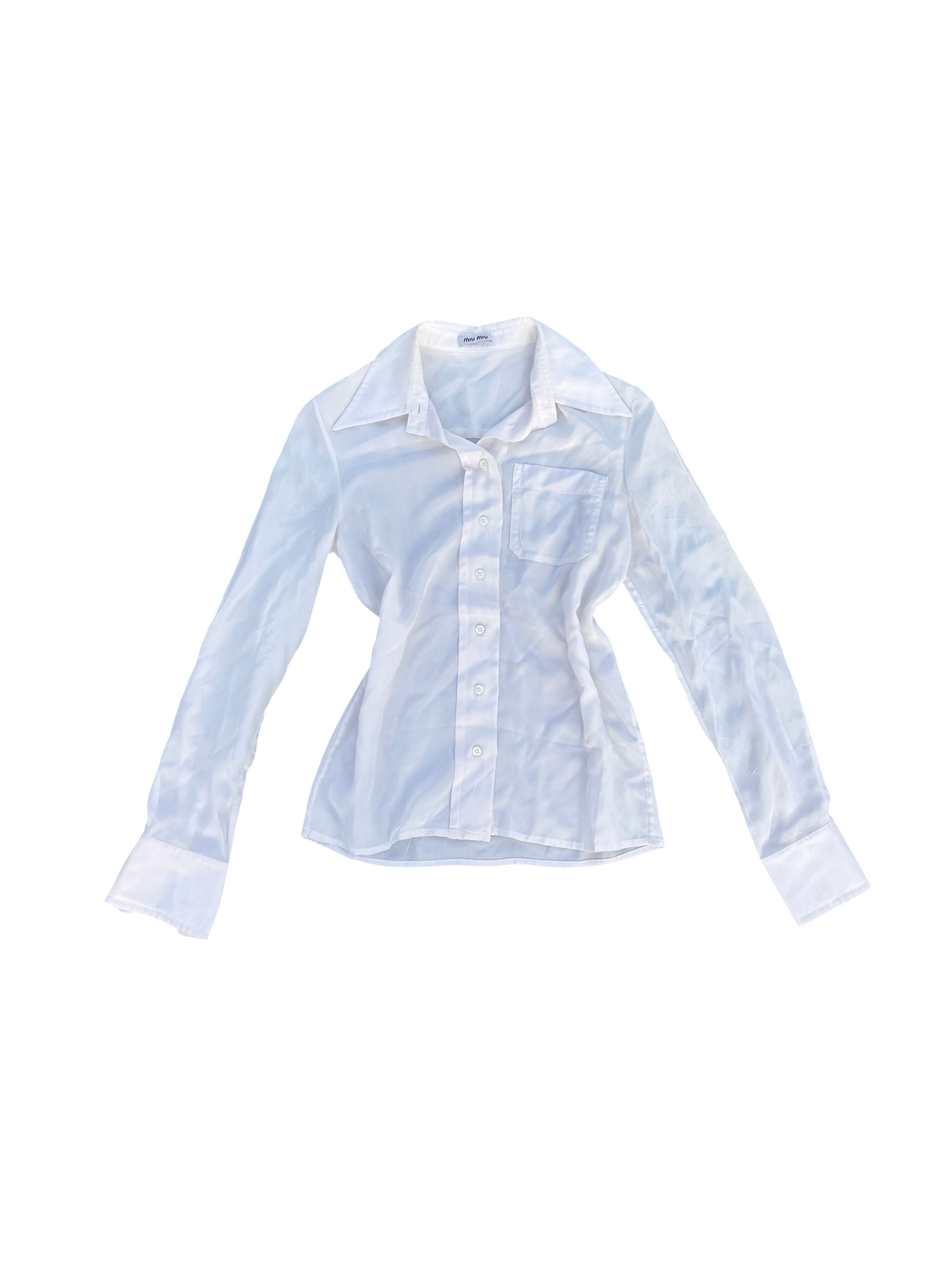 miu miu button up pink