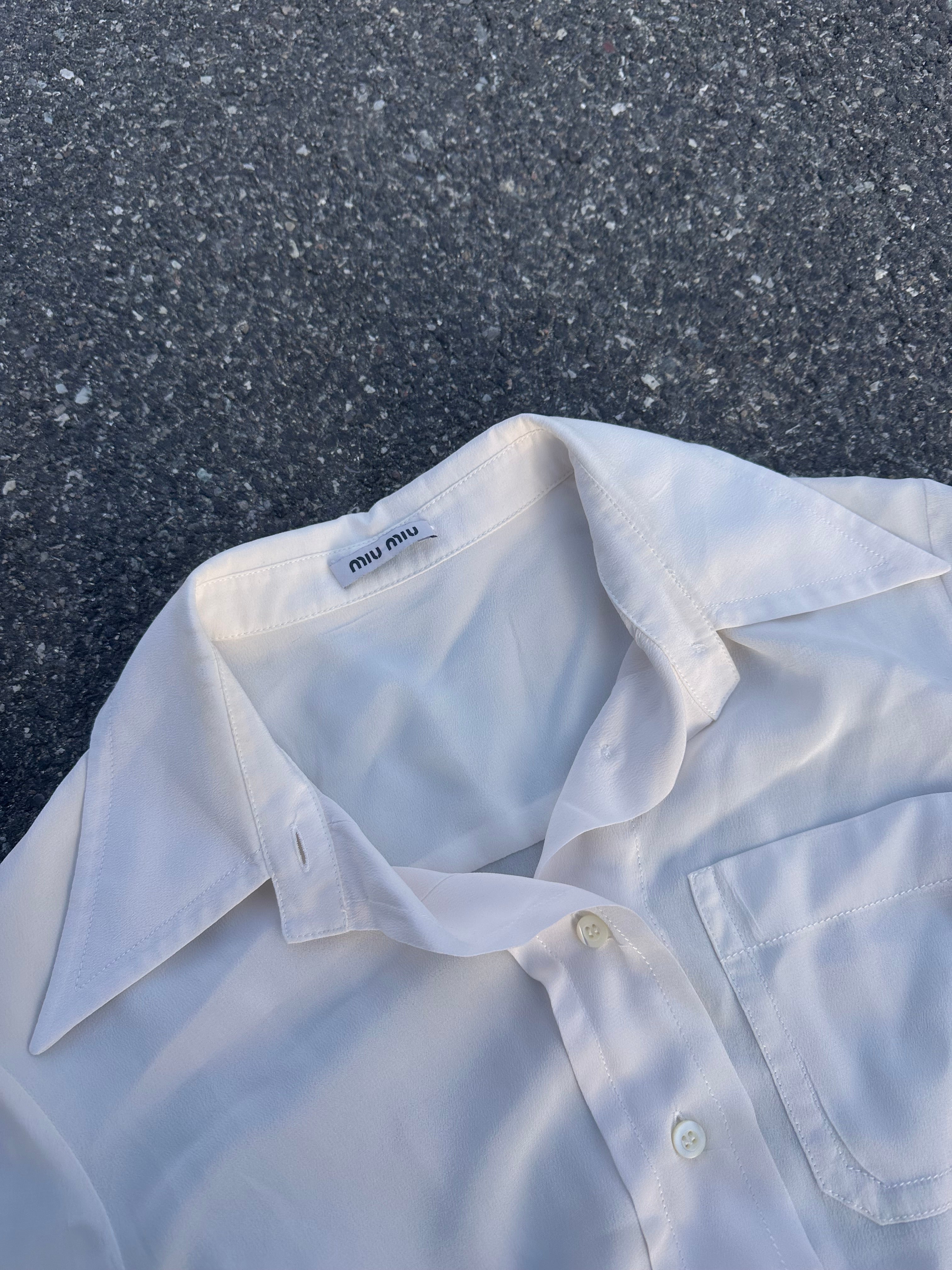 miu miu button up pink