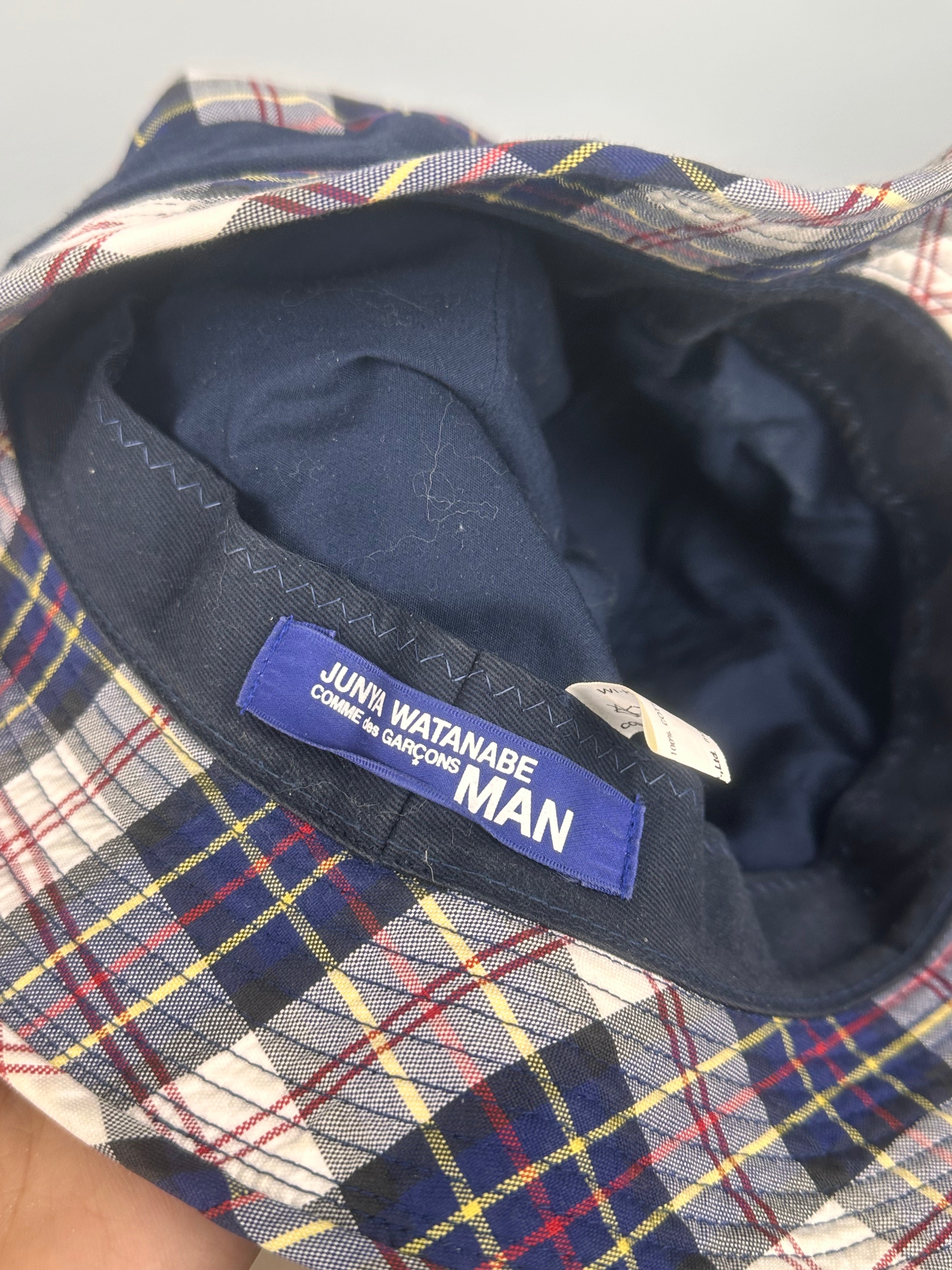 Junya watanabe checkered bucket hat blue