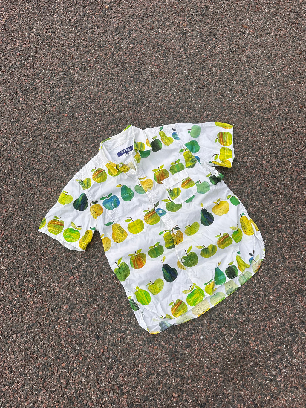 junya watanabe green fruits button up