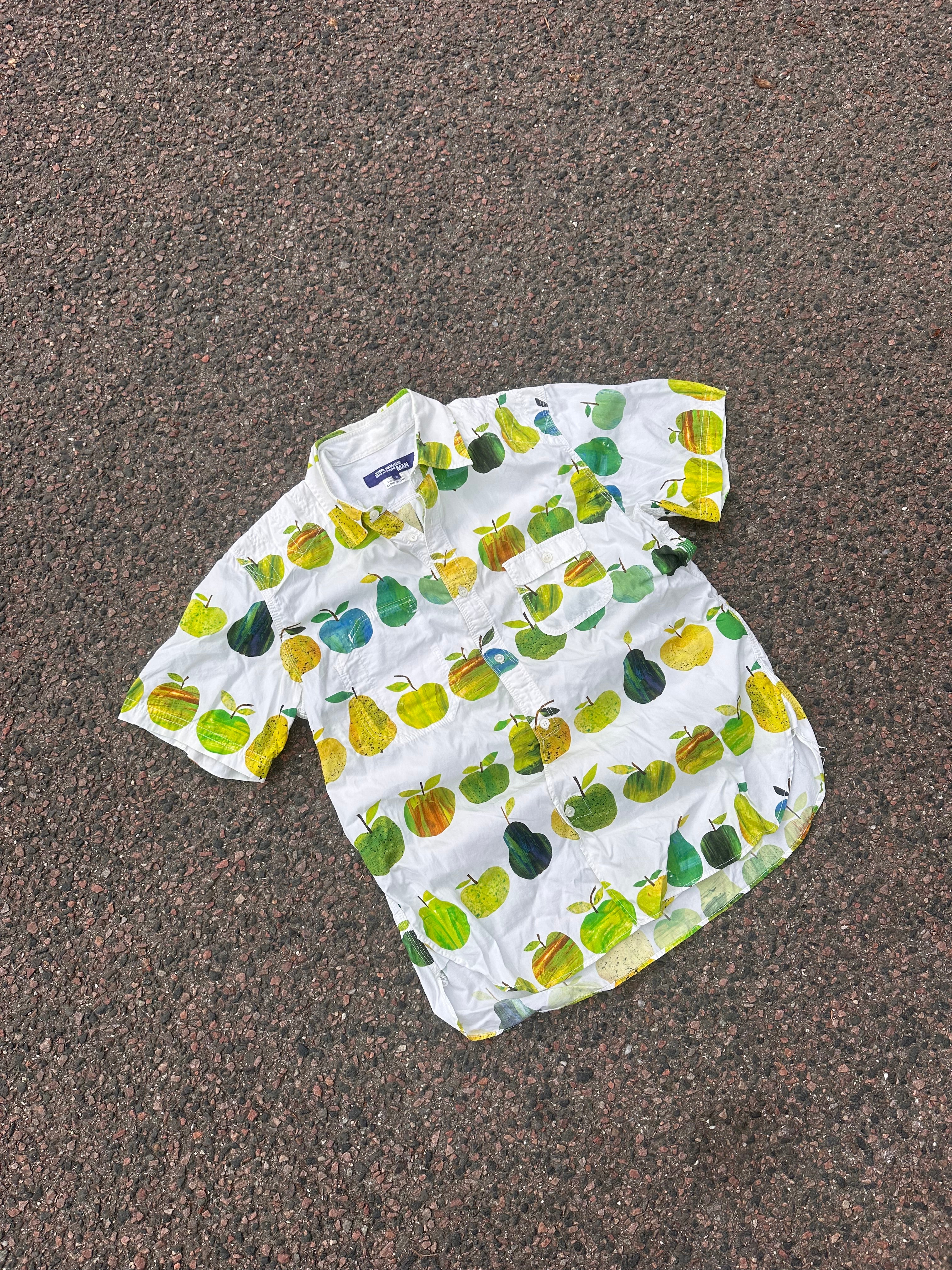 junya watanabe green fruits button up