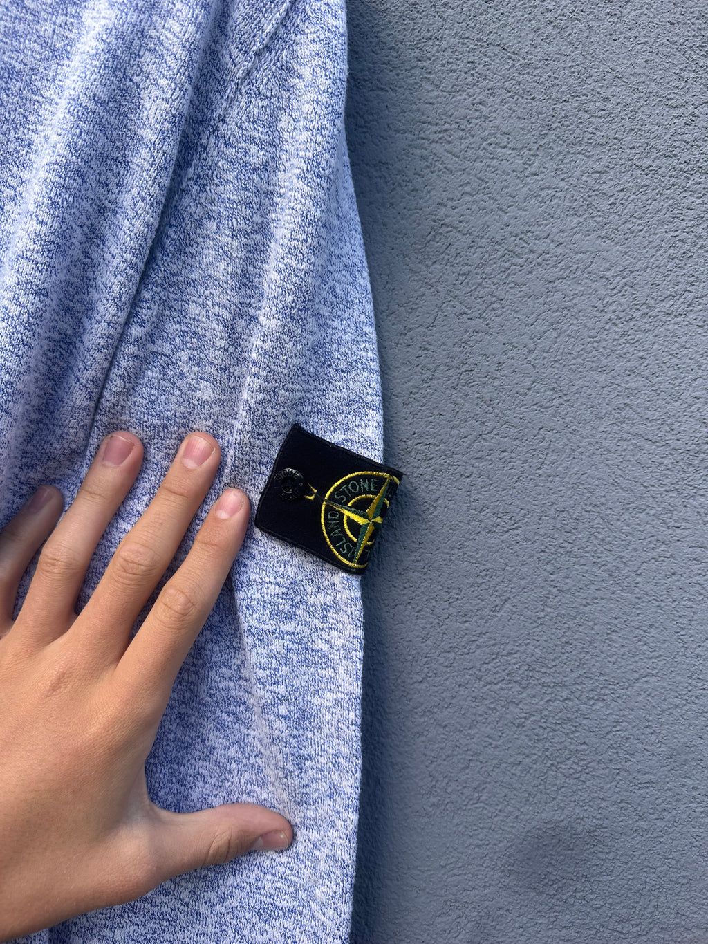 stone island 2019 long sleeve blue/white