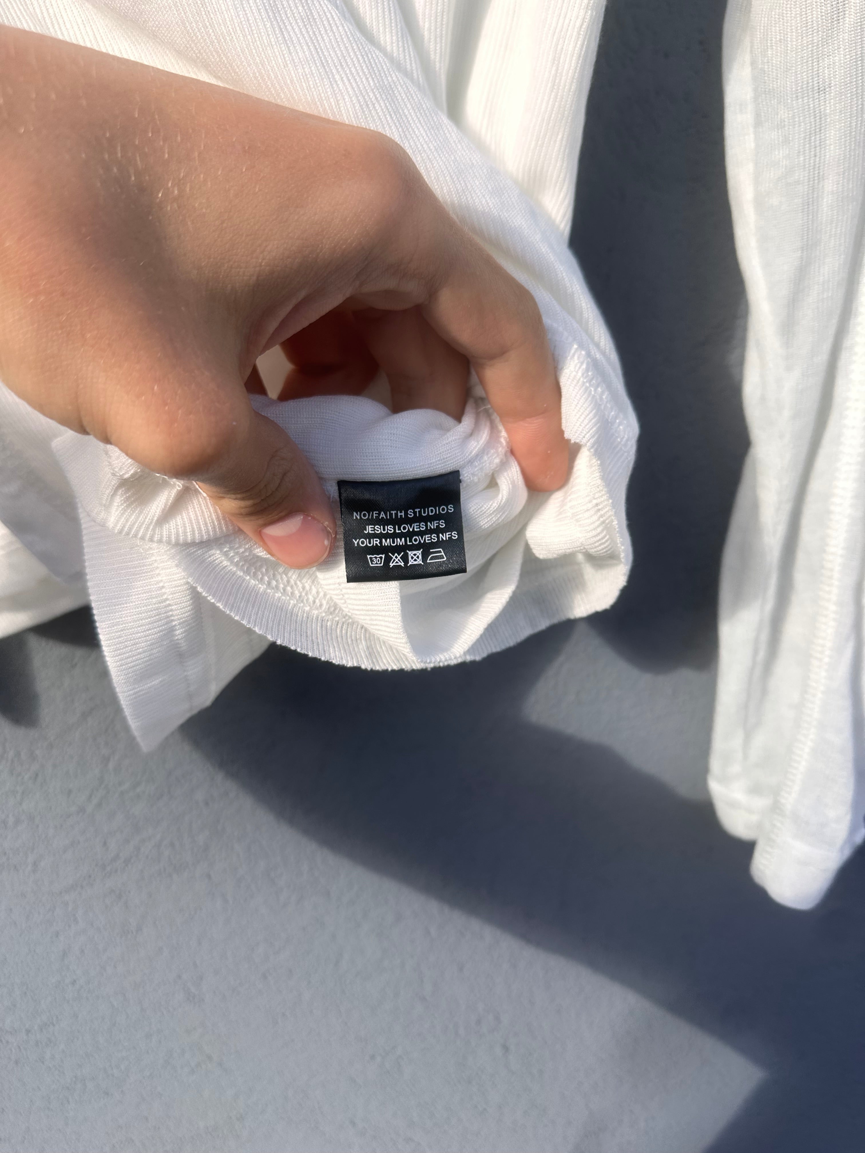 No Faith studios white button up
