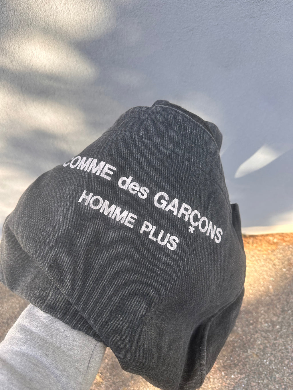 vintage Comme Des Garcons Homme Raw denim bag grey