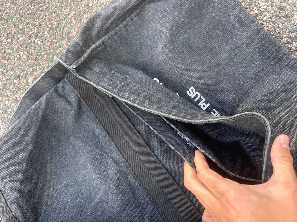 vintage Comme Des Garcons Homme Raw denim bag grey