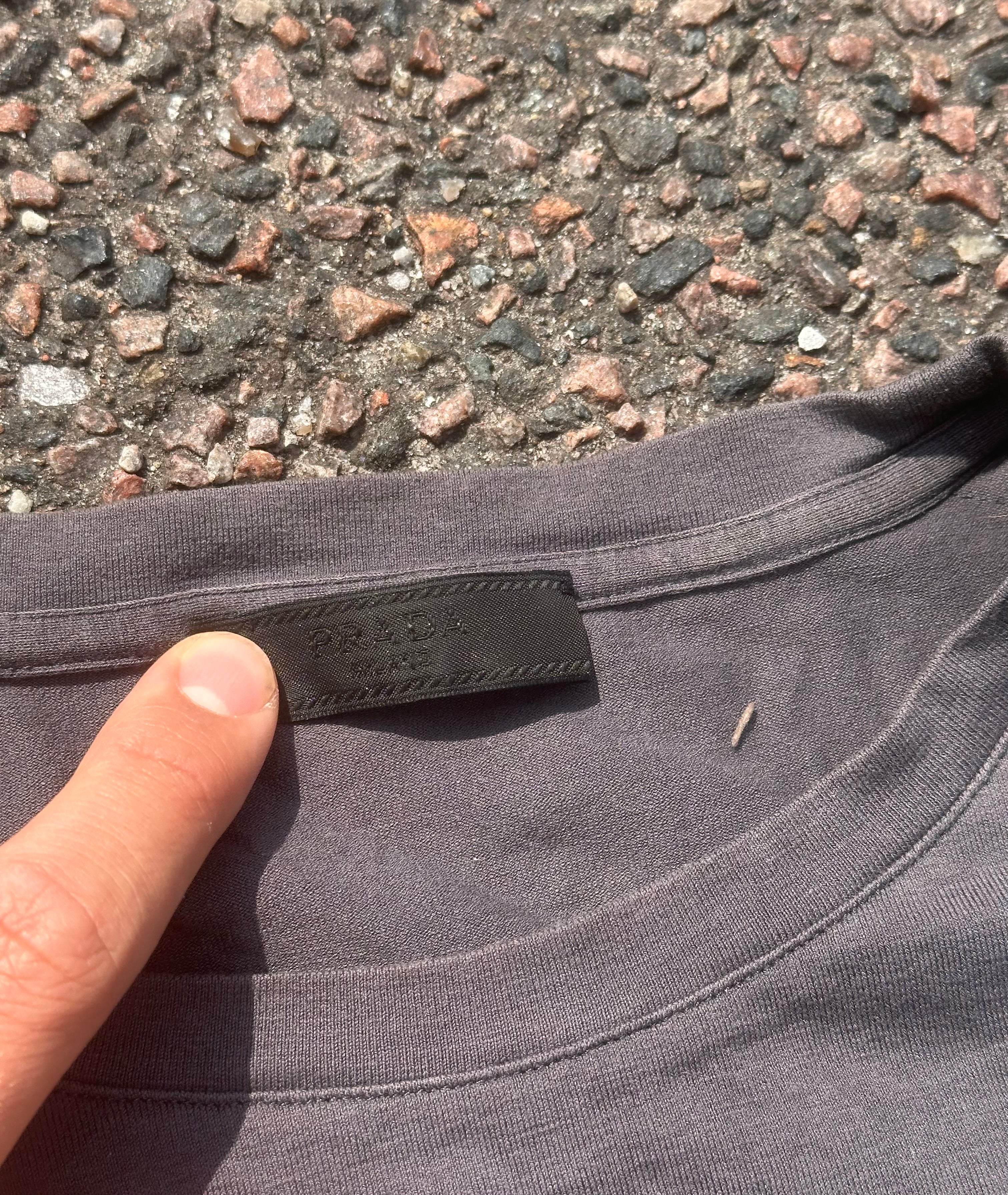 Prada Grey Long sleeve pocket tee 2019