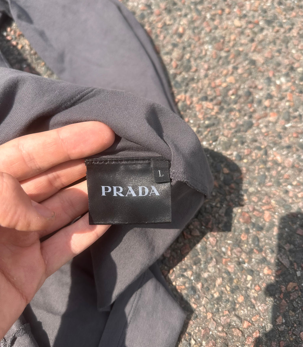 Prada Grey Long sleeve pocket tee 2019