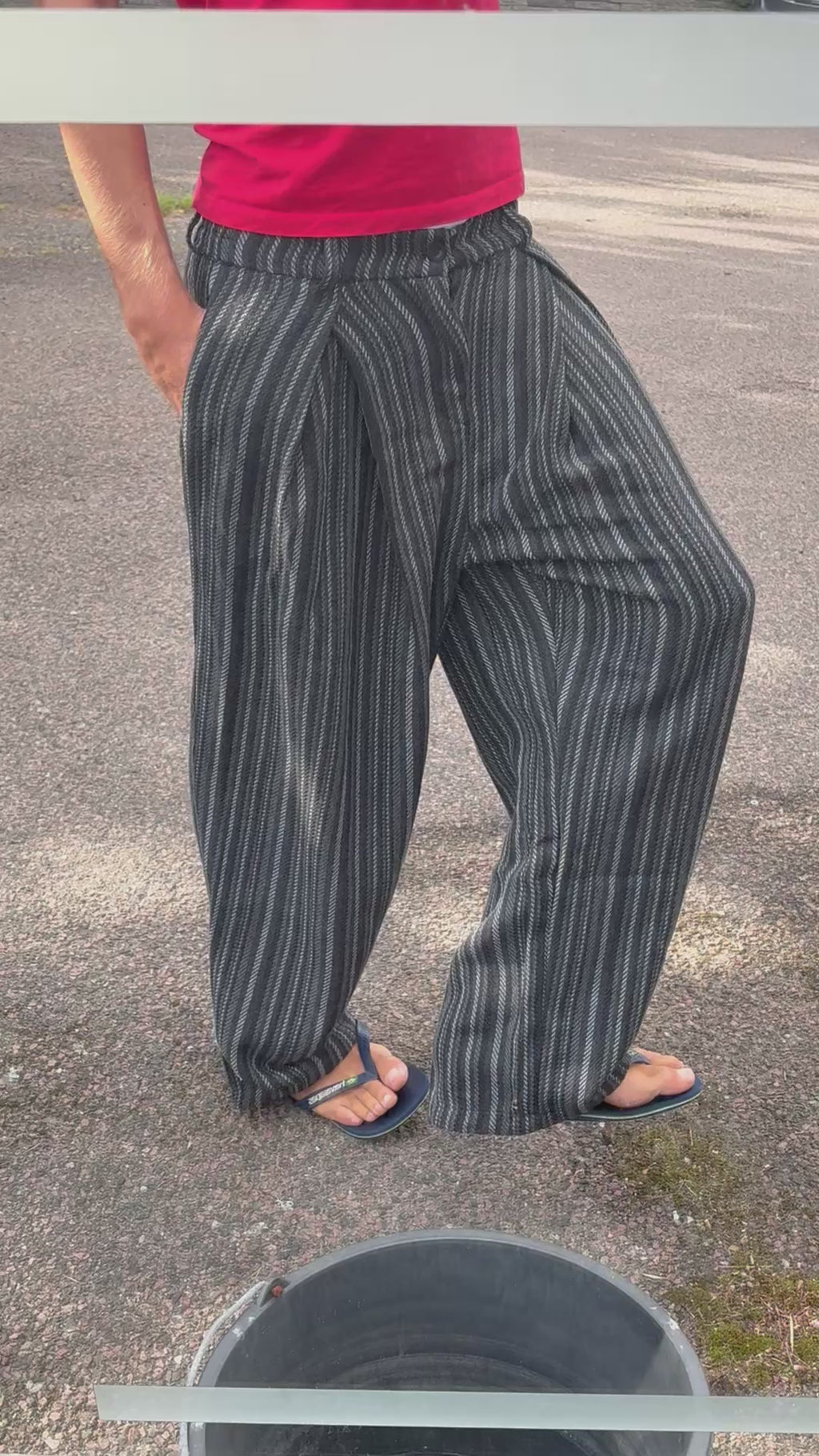 1990s Italian meditation pants striped
