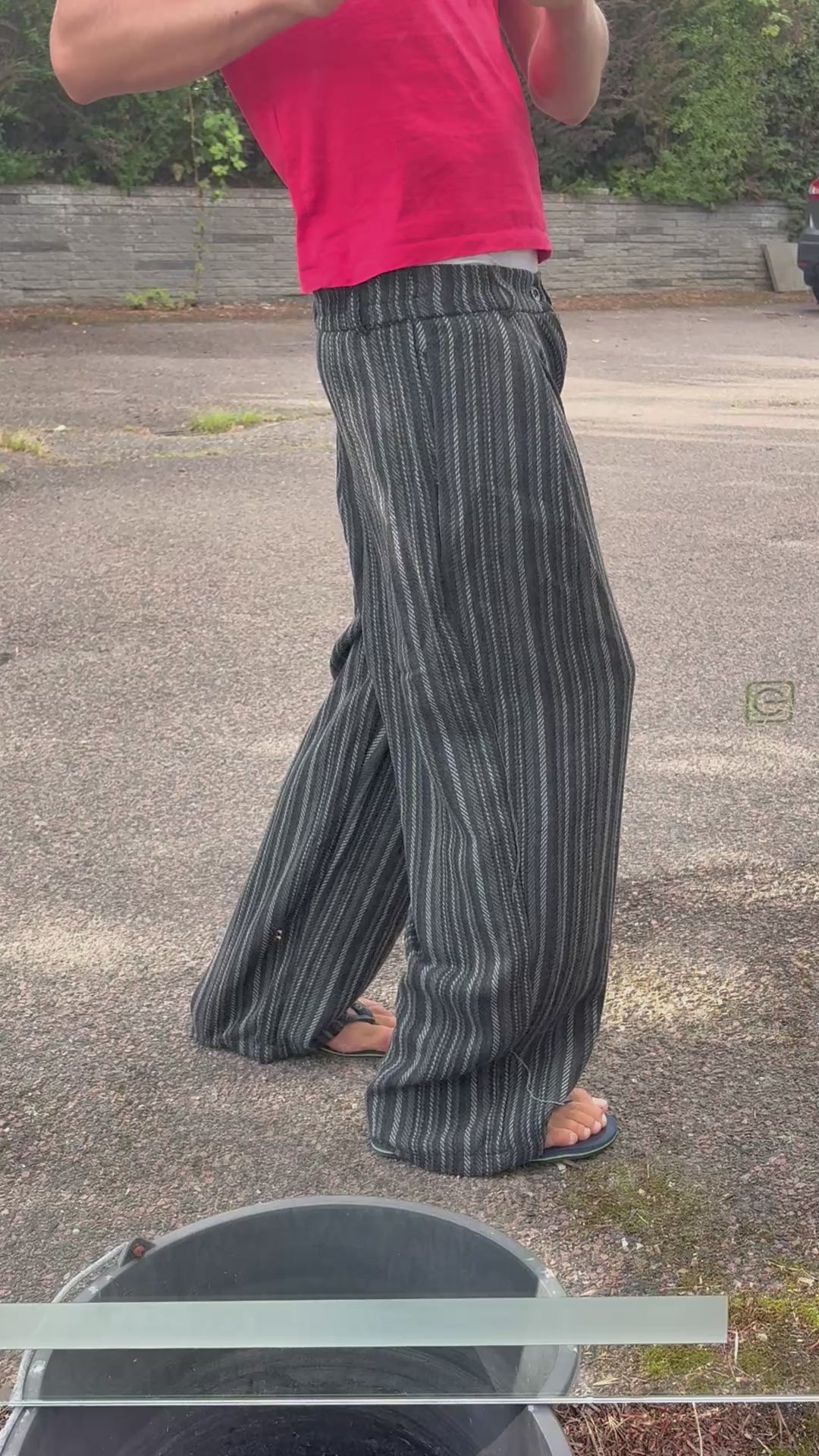 1990s Italian meditation pants striped